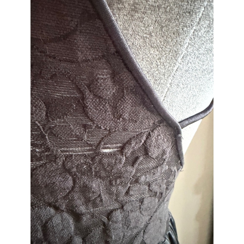 Olga Vintage Black Lace Bodice Maxi slip romantic nightgown Whimsigoth wedding L - Picture 8 of 14